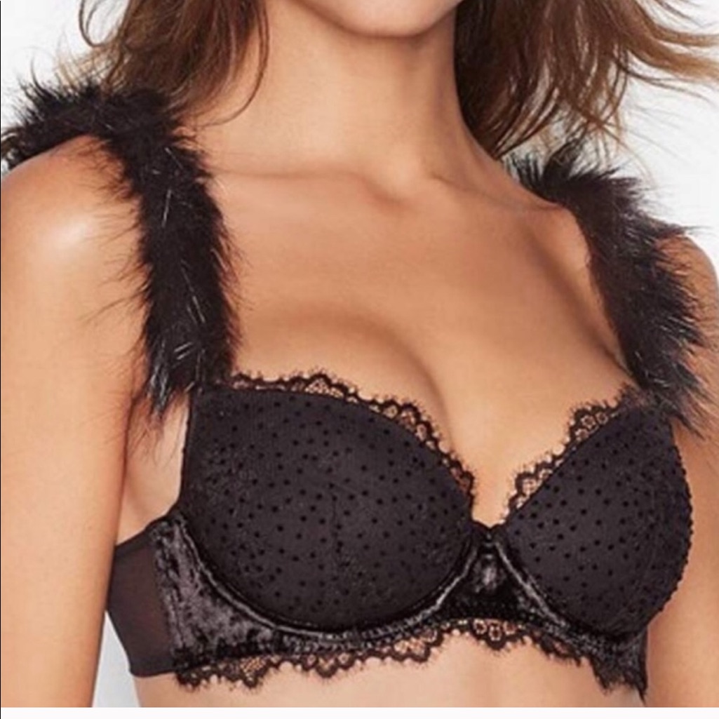 New!! Victoria’s Secret Dream Angel Faux Fur Bra